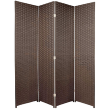 4 Panel Woven Room Divider Screen